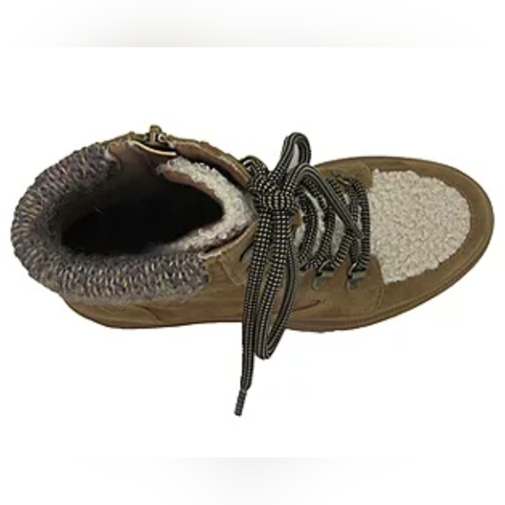 Pop Womens Diligence Block Heel Lace Up Boots - Picture 5 of 6